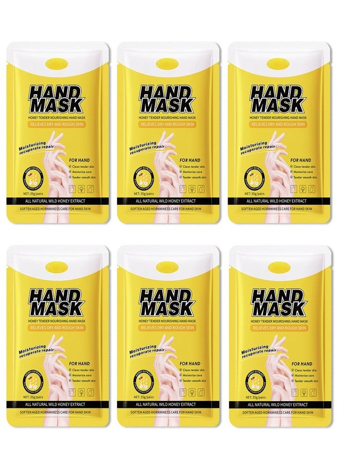 JunKuJK 6PCS Hand Masks,Hydrating Hand Masks Moisturizing Gloves Overnight for Dry Cracked Hands,Daily Hand Care Hand Masks Gift Set for Women and Men L - Image 1
